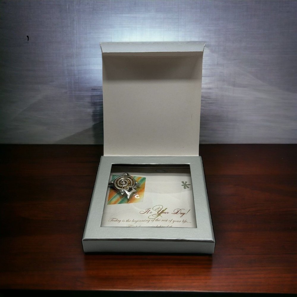 Patricia Darling Dash “it’s Your Day”Brooch/ Pin. ‘ Pewter’